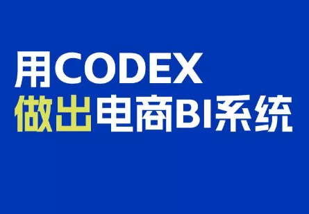 电商108将·用Codex做出电商BI系统祝你网--专注互联网创业.信息差副业研究拒绝割韭菜祝你网