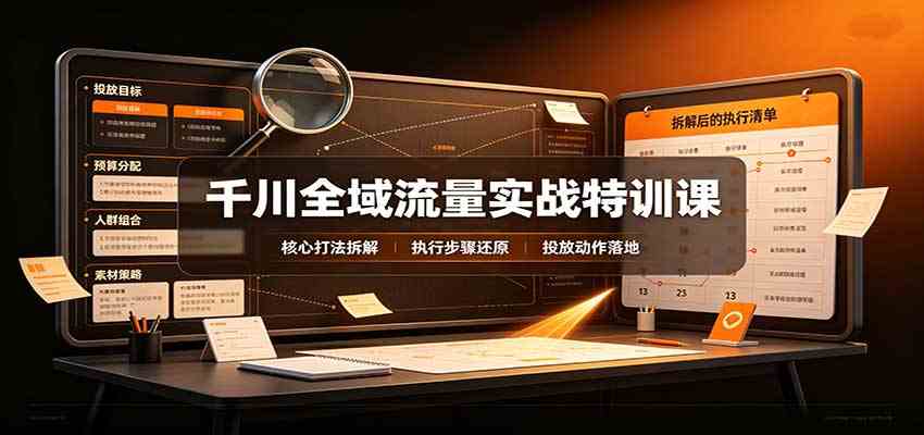 806860a47b0405dcc912f4f894b069da.jpeg 千川全域流量实战特训课:拆解全域投放实操核心打法