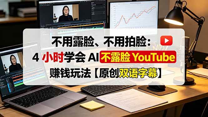 （19161期）不用露脸、不用拍脸：4 小时学会 AI 不露脸 YouTube 赚钱玩法【原创双语字幕】祝你网--专注互联网创业.信息差副业研究拒绝割韭菜祝你网