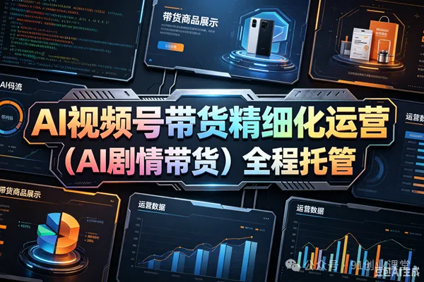 （AI剧情带货）视频号精细化代运营，历时两个月研究测试的新玩法，社裙免费参加祝你网--专注互联网创业.信息差副业研究拒绝割韭菜祝你网