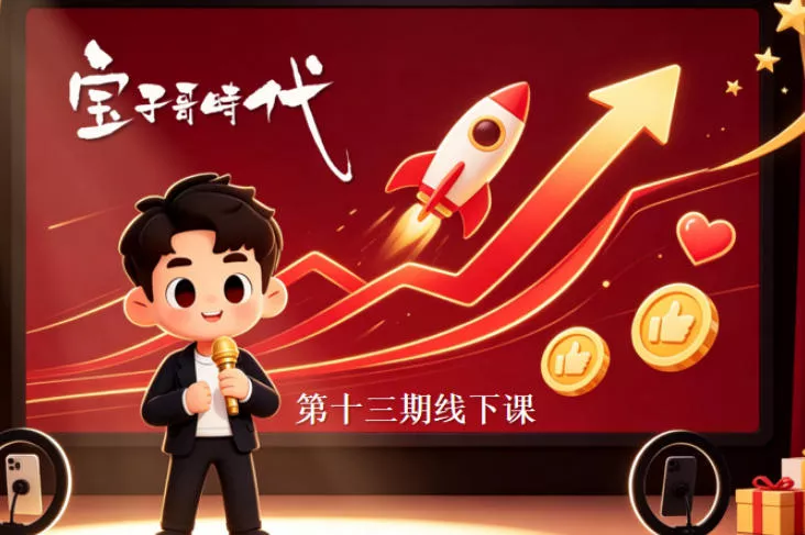 宝子哥抖音直播第13期VIP线下课9月5-6日,26年最值得看的直播课程,快速突破直播间流量瓶颈,打造高效起号闭环祝你网--专注互联网创业.信息差副业研究拒绝割韭菜祝你网