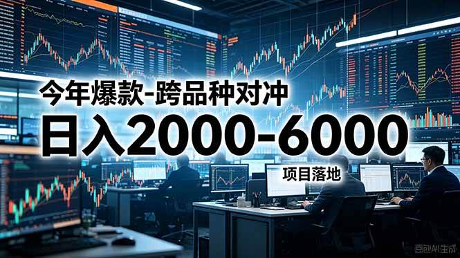 (18918期)今年爆款-跨品种对冲日入2000-6000,项目落地!祝你网--专注互联网创业.信息差副业研究拒绝割韭菜祝你网