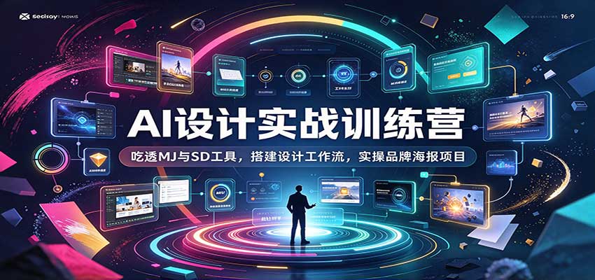 855022204dfdae9a85ba551ed1a9cb92.jpeg AI设计实战训练营:吃透MJ与SD工具,搭建设计工作流,实操品牌海报项目