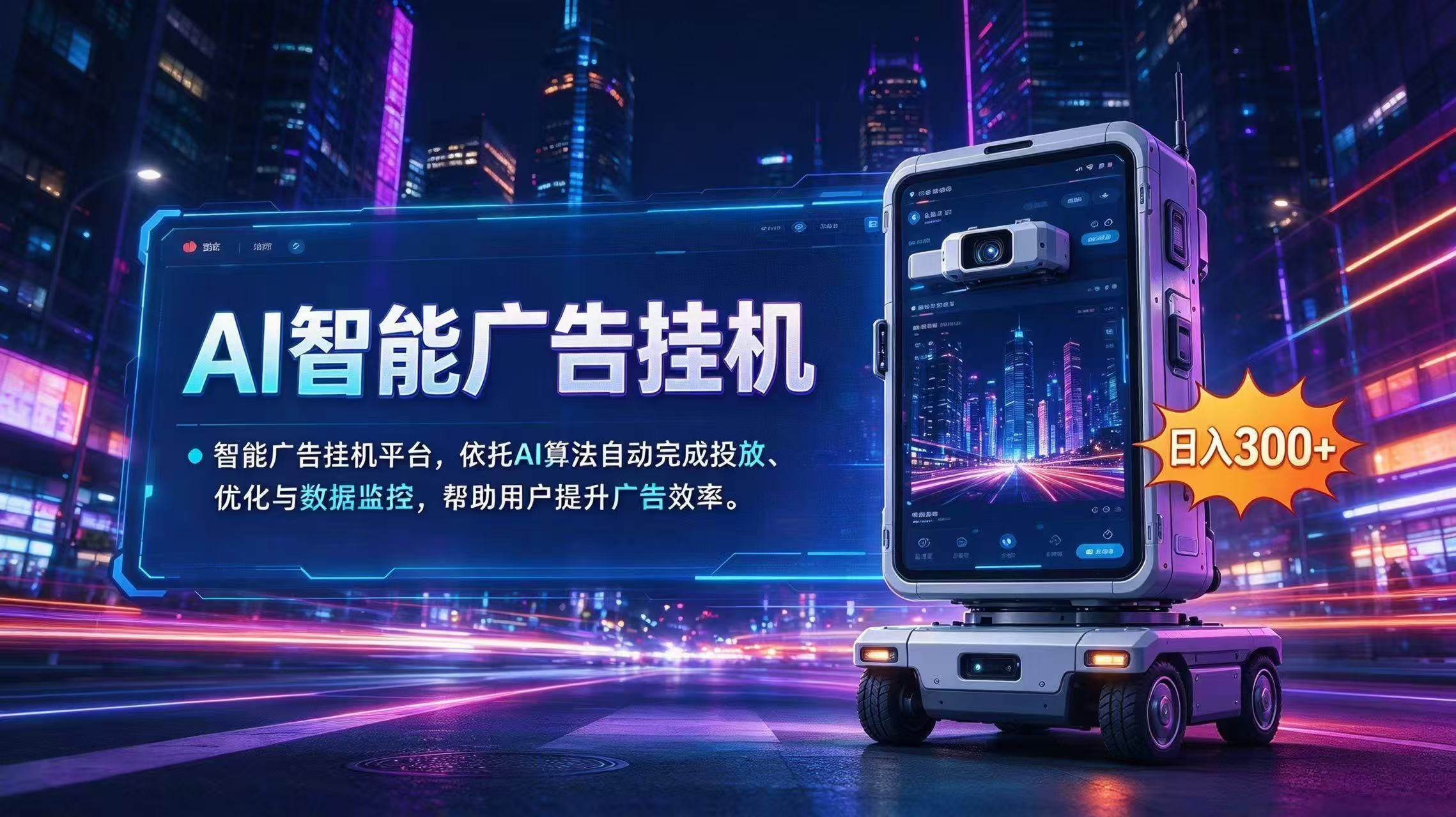 （20936期）AI 智能广告挂机｜AI 自动运行，轻松托管广告任务祝你网--专注互联网创业.信息差副业研究拒绝割韭菜祝你网