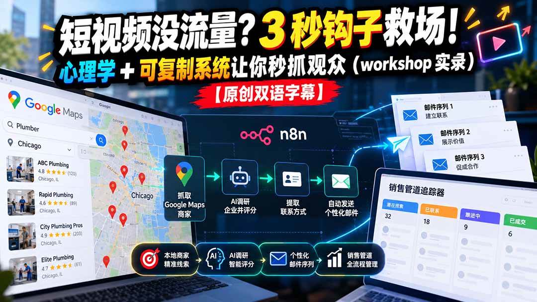 87de427cb050aea3db39cdfdb703573e.jpeg (21043期)短视频没流量?3 秒钩子救场!心理学 + 可复制系统让你秒抓观众(workshop 实录)【原创双语字幕】