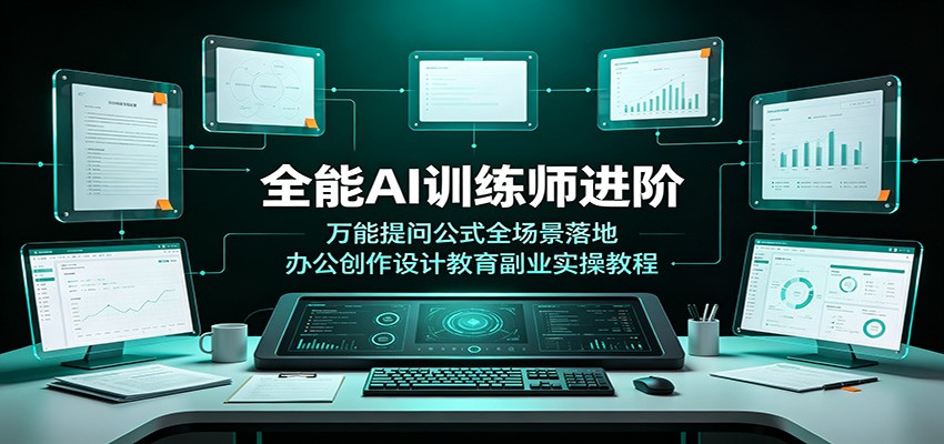 全能AI训练师进阶:万能提问公式全场景落地,办公创作设计教育副业实操教程祝你网--专注互联网创业.信息差副业研究拒绝割韭菜祝你网