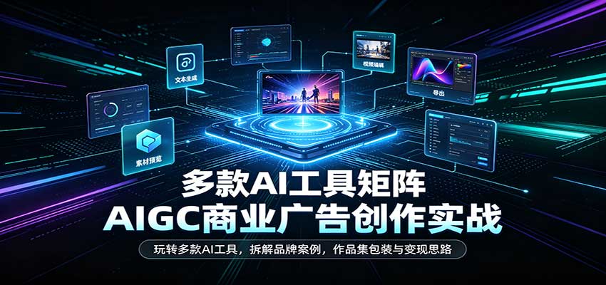 89bfb66525b7b655ee54770b0eace48d.jpeg AIGC商业广告创作实战:玩转多款AI工具,拆解品牌案例,作品集包装与变现思路