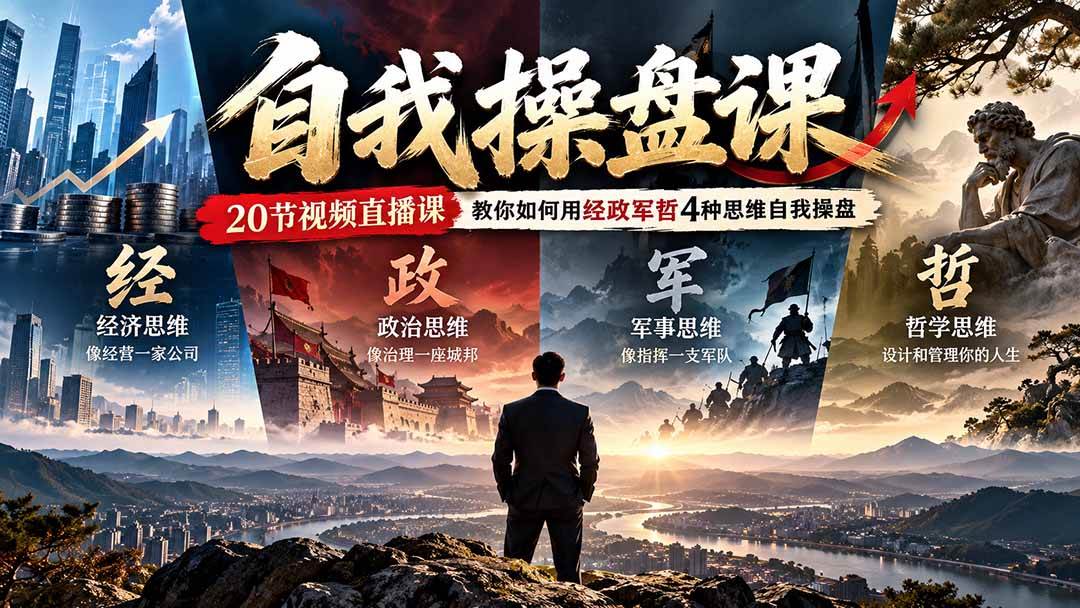 89ea1c92be7dd45177997682cc1127e5.jpeg (20626期)【无水印】自我操盘课,20节视频直播课教你如何用经政军哲4种思维自我操盘(更新0924)
