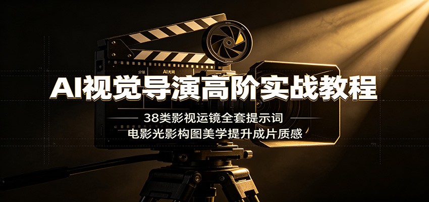 8ad011e601fecb2a08305bb6fa748ede.jpeg AI视觉导演高阶实战教程:38类影视运镜全套提示词,电影光影构图美学提升成片质感