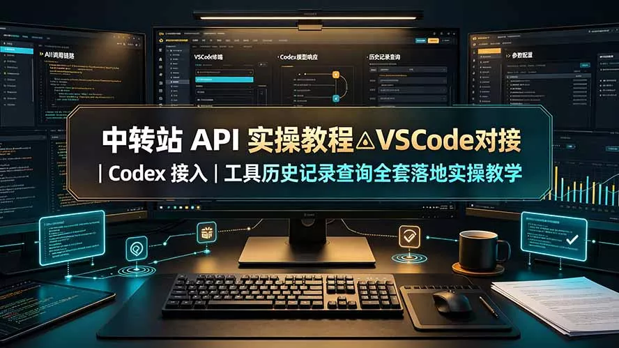中转站 API 实操教程△VSCode 对接|Codex 接入|工具历史记录查询全套落地实操教学祝你网--专注互联网创业.信息差副业研究拒绝割韭菜祝你网