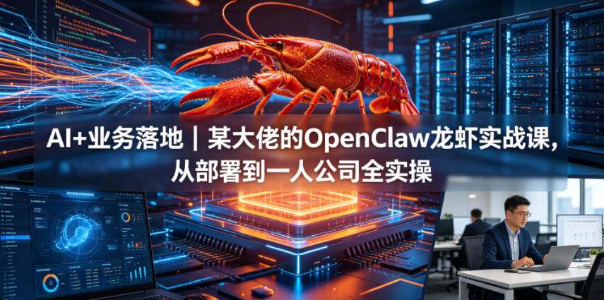8b194bb8a3680c28d65179e4c86de122.jpeg AI+业务落地|某大佬的OpenClaw小龙虾实战课,从部署到一人公司全实操