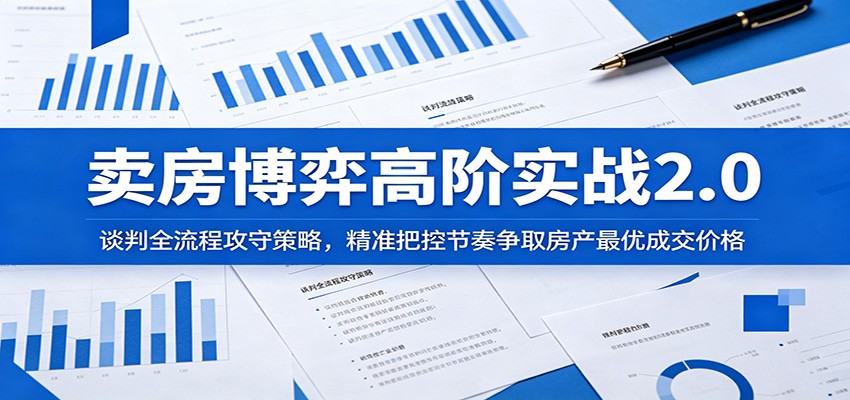 8bfc941cd03977f15415209aaad62c6a.jpeg 卖房博弈高阶实战2.0:谈判全流程攻守策略,精准把控节奏争取房产最优成交价格