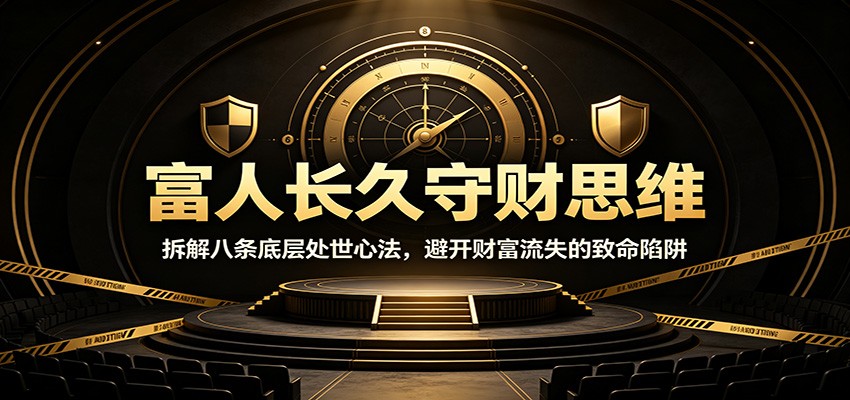 富人长久守财思维：拆解八条底层处世心法，避开财富流失的致命陷阱祝你网--专注互联网创业.信息差副业研究拒绝割韭菜祝你网