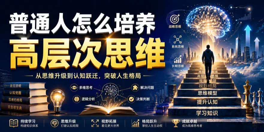 公众号付费文章:普通人怎么培养高层次思维祝你网--专注互联网创业.信息差副业研究拒绝割韭菜祝你网