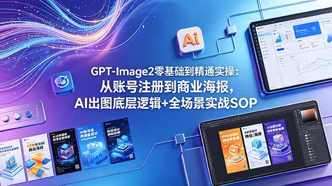 8e6ede6dd15b66943fe9bbaefef8e727.webp GPT-Image2零基础到精通实操:从账号注册到商业海报,AI出图底层逻辑+全场景实战SOP