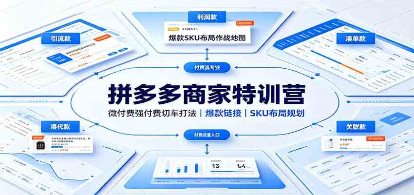 919000344188b3b2b0db197cfefcbc01.jpeg 拼多多商家特训营:微付费强付费切车打法,爆款链接,SKU布局规划