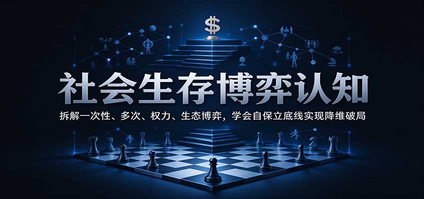 92a2bdf2a7eab702fcf19de38405d682.jpeg 社会生存博弈认知:拆解一次性、多次、权力、生态博弈,学会自保立底线实现降维破局