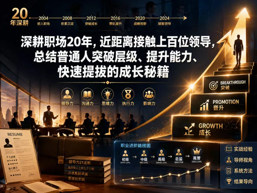 付费文章:深耕职场20年,近距离接触上百位领导,总结普通人突破层级、提升能力、快速提拔的成长秘籍(全网独家干货)祝你网--专注互联网创业.信息差副业研究拒绝割韭菜祝你网