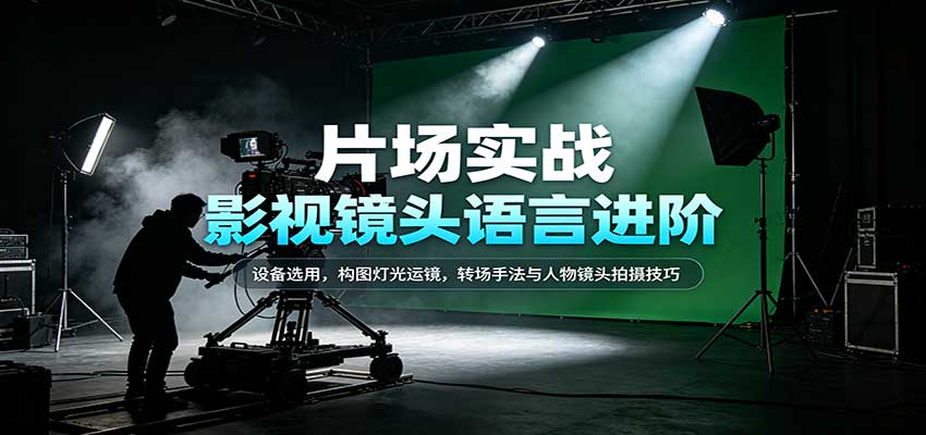 影视镜头语言进阶:设备选用,构图灯光运镜,转场手法与人物镜头拍摄技巧祝你网--专注互联网创业.信息差副业研究拒绝割韭菜祝你网