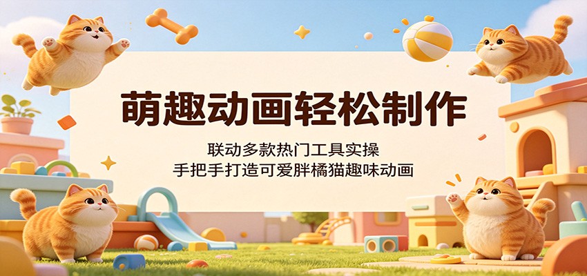95634f0b4a6bb045e5fae9785932141b.jpeg 萌趣动画轻松制作,联动多款热门工具实操,手把手打造可爱胖橘猫趣味动画