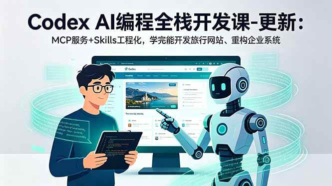 (18858期)Codex AI编程全栈开发课-更新:MCP服务+Skills工程化,学完能开发旅行网站、重构企业系统祝你网--专注互联网创业.信息差副业研究拒绝割韭菜祝你网