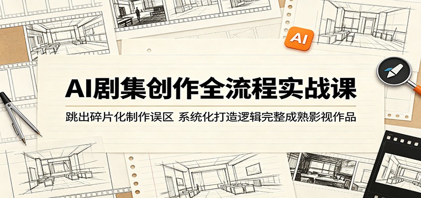 9722fb68ef45f763189cedf646f5ca09.jpeg AI剧集创作全流程实战课:跳出碎片化制作误区,系统化打造逻辑完整成熟影视作品