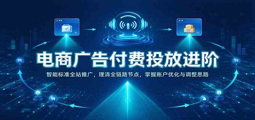 9966c9e4aed3e743c4880ff89fd3eaa7.jpeg 电商广告付费投放进阶:智能标准全站推广,理清全链路节点,掌握账户优化与调整思路