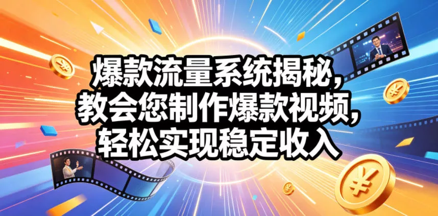 9cccf1281bd2512f7f28d59b83490de0.webp 爆款流量系统揭秘,教会您制作爆款视频,轻松实现稳定收入【原创双语字幕】