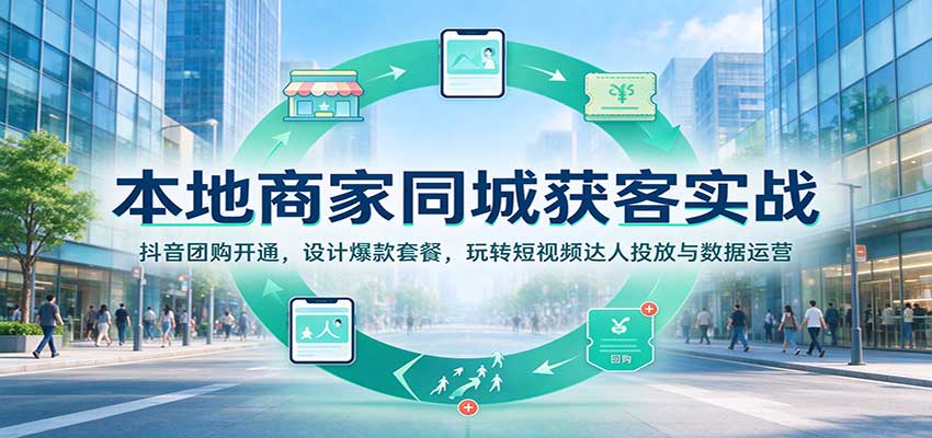 a2afeb4de0a9fee91f2e428049ccf197.jpeg 本地商家同城获客实战:抖音团购开通,设计爆款套餐,玩转短视频达人投放与数据运营