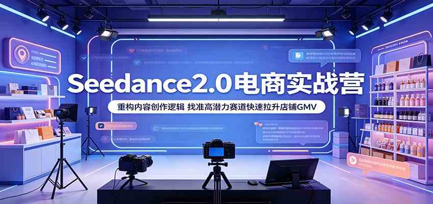 Seedance2.0电商实战营:重构内容创作逻辑,找准高潜力赛道快速拉升店铺GMV祝你网--专注互联网创业.信息差副业研究拒绝割韭菜祝你网