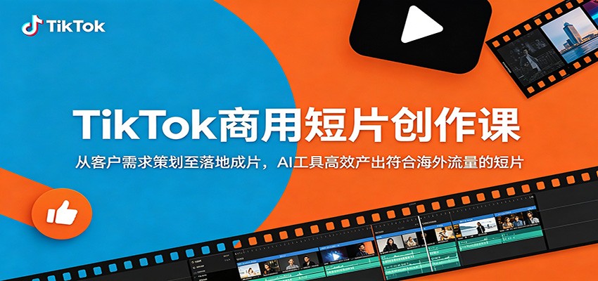 a64ae173b32748a2ffac60aaa90ac037.jpeg TikTok商用短片创作课:从客户需求策划至落地成片,AI工具高效产出符合海外流量的短片