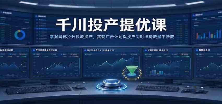 千川投产提优课：掌握阶梯拉升投放投产，实现广告计划提投产同时维持流量不断流祝你网--专注互联网创业.信息差副业研究拒绝割韭菜祝你网