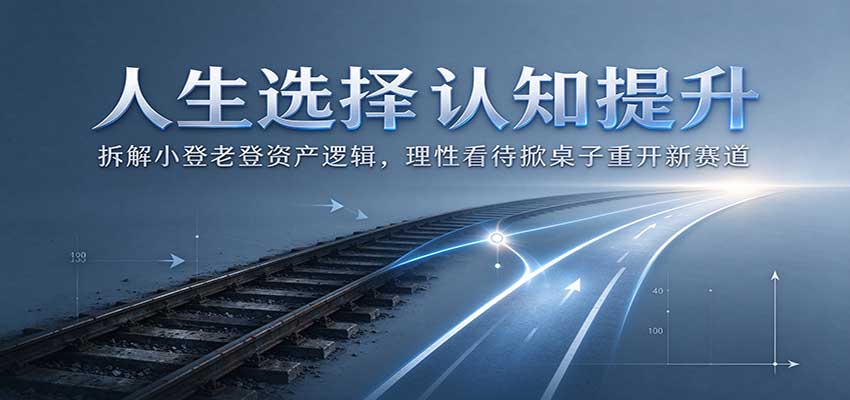 人生选择认知提升:拆解小登老登资产逻辑,理性看待掀桌子重开新赛道祝你网--专注互联网创业.信息差副业研究拒绝割韭菜祝你网