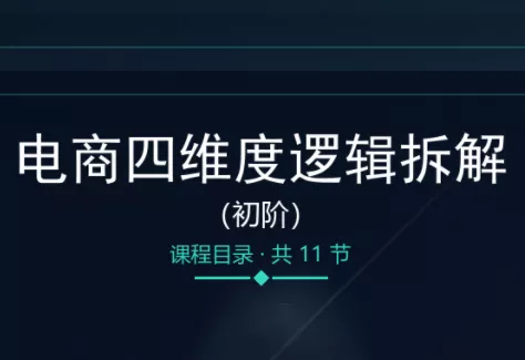 老木老师·电商四维度逻辑拆解(初阶)祝你网--专注互联网创业.信息差副业研究拒绝割韭菜祝你网