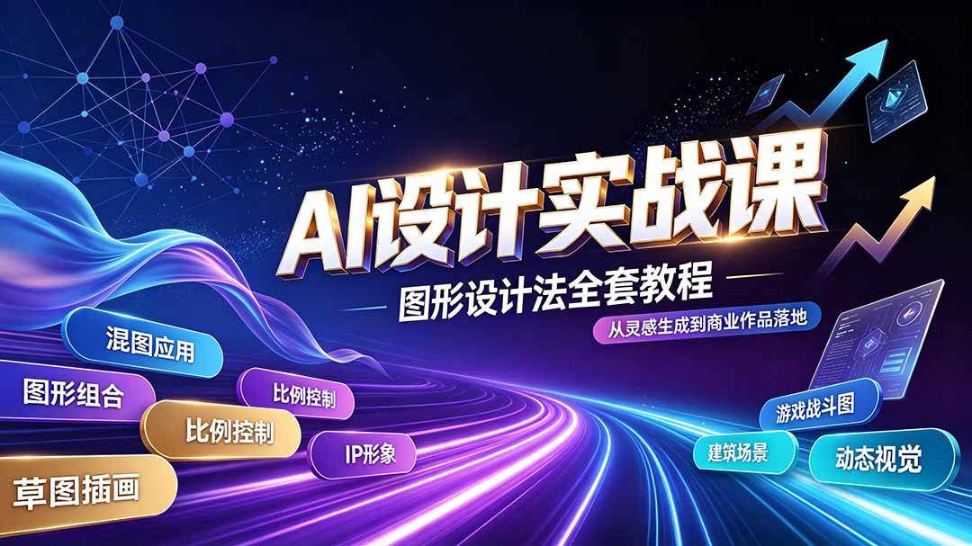 af67d359322adab5da8e581ef39dded5.jpeg (19554期)AI设计实战课|图形设计法全套教程,解锁AI工作流技法,精通插画IP、建筑、游戏视觉创作