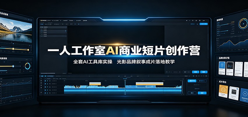 b08b866ffa6c0ca9bba962c184308374.jpeg 一人工作室AI商业短片创作营:全套AI工具库实操,光影品牌叙事成片落地教学