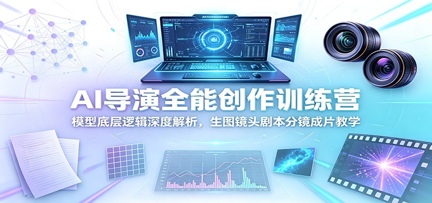 AI导演全能创作训练营:模型底层逻辑深度解析,生图镜头剧本分镜成片教学祝你网--专注互联网创业.信息差副业研究拒绝割韭菜祝你网