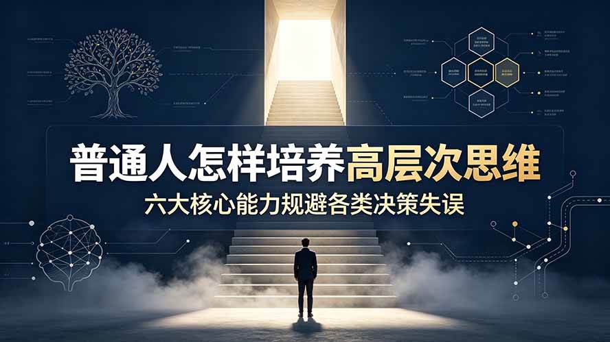b3c03f79840c8a790fb6ed365acf3fc1.jpeg (19479期)付费文章:普通人怎样培养高层次思维,六大核心能力规避各类决策失误