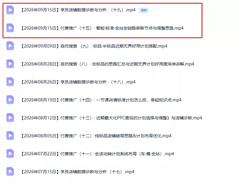 2026淘宝电商终局之战VIP课-更新1015：自然搜索+直通车+无界+精准人群，系统掌握测款动销与全店推广布局方法