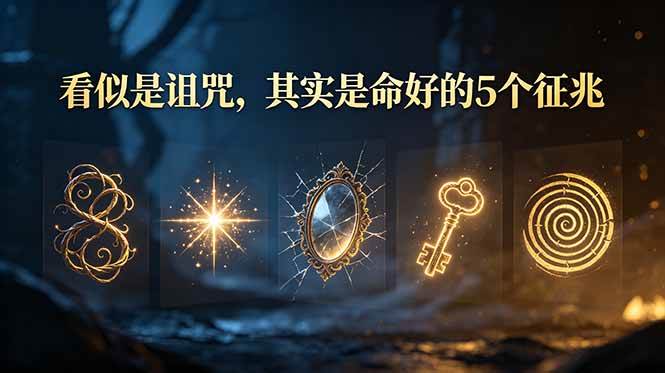 （19089期）付费文章：看似是诅咒，其实是命好的5个征兆祝你网--专注互联网创业.信息差副业研究拒绝割韭菜祝你网