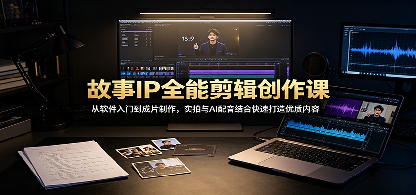 b5c310328b18b5356ef8350b3a6ad218.jpeg 故事IP全能剪辑创作课:从软件入门到成片制作,实拍与AI配音结合快速打造优质内容