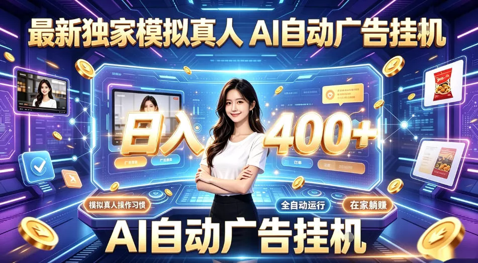 最新独家模拟真人，AI自动挂号挂G，日入400+，全程全自动运行，无需人工【揭秘】祝你网--专注互联网创业.信息差副业研究拒绝割韭菜祝你网