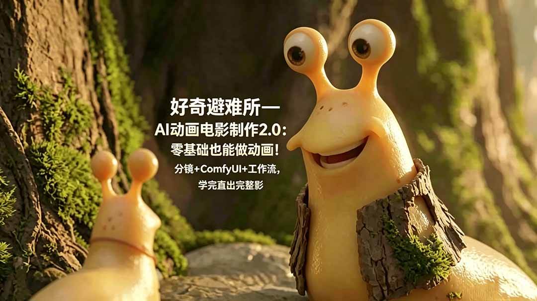 (18924期)好奇避难所—AI动画电影制作2.0:零基础也能做动画!分镜+ComfyUI+工作流,学完直出完整影片祝你网--专注互联网创业.信息差副业研究拒绝割韭菜祝你网
