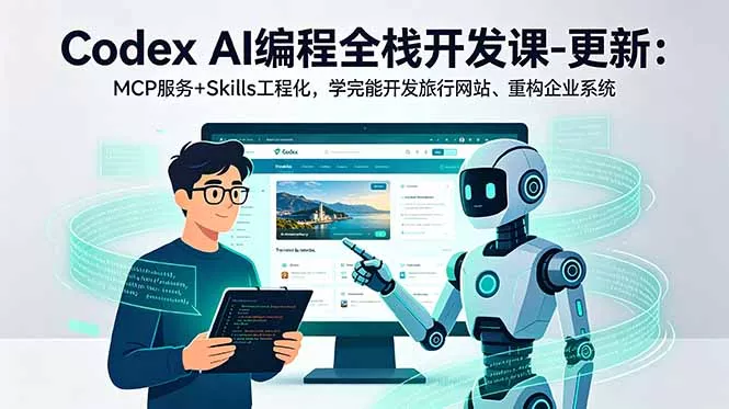 b79b09a01d54ba26924d0f071f51f718.webp Codex AI编程全栈开发课-更新:MCP服务+Skills工程化,学完能开发旅行网站、重构企业系统