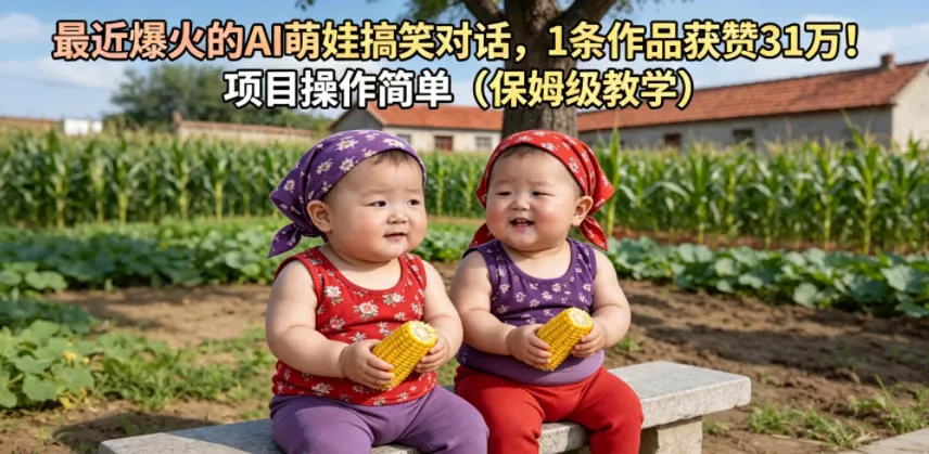 b90fdbb34cbcf73101896ab9181b2398.webp 最近爆火的AI萌娃搞笑对话,1条作品获赞31W,项目操作简单(保姆级教学)