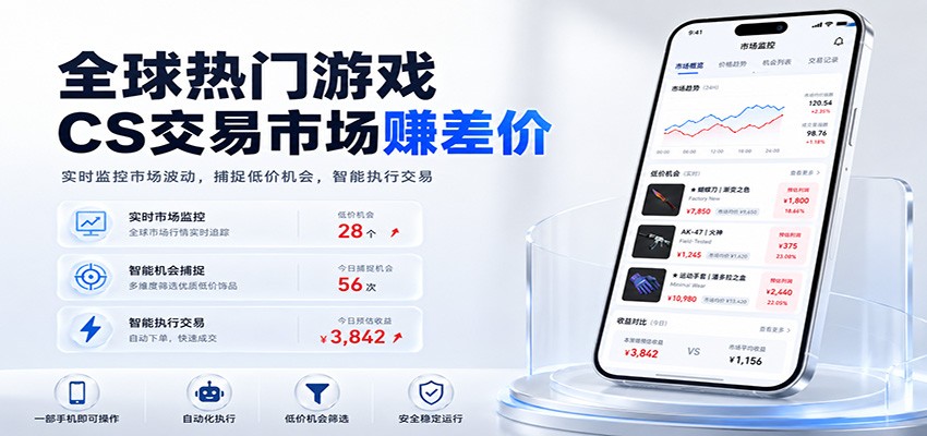 bd23c0eb7fa81e44c24052808ae3900e.jpeg 全球热门游戏CS交易市场赚差价,一个账号一部手机即可稳定运行,月入过万