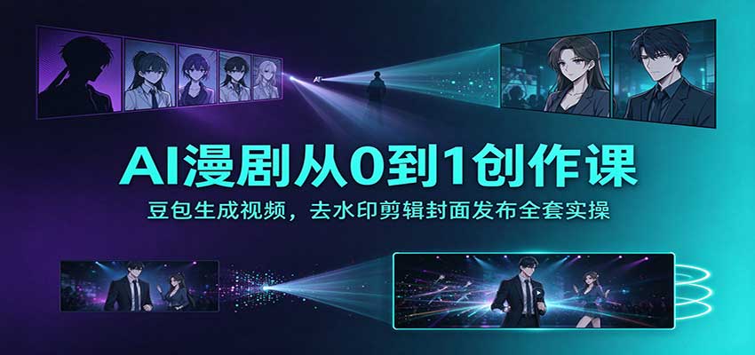 bd5eff0cb1e0ec0f01915481e9f3e4d8.jpeg AI漫剧从0到1创作课:豆包生成视频,去水印剪辑封面发布全套实操