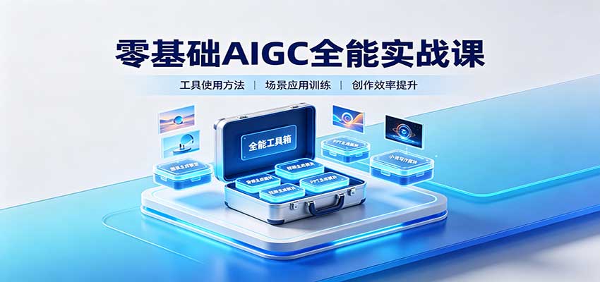 零基础AIGC全能实战课：覆盖绘画、影音、PPT、小说多场景AI创作祝你网--专注互联网创业.信息差副业研究拒绝割韭菜祝你网