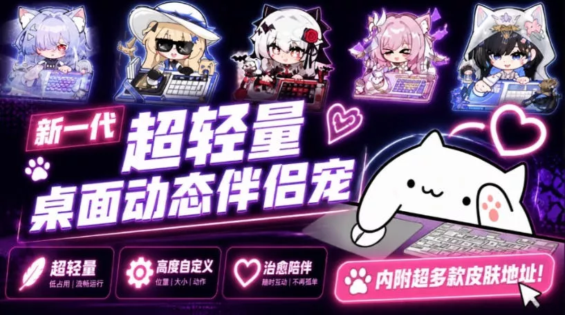 开源免费用!新一代超轻量桌面动态伴侣宠,体验更美观,更丝滑,内附超多款皮肤地址,BongoCat祝你网--专注互联网创业.信息差副业研究拒绝割韭菜祝你网