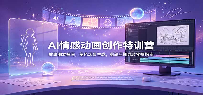 c17409e46a29b3511934c4ae6677d4fb.jpeg AI情感动画创作特训营:故事脚本撰写,角色场景生成,剪辑后期成片实操指南